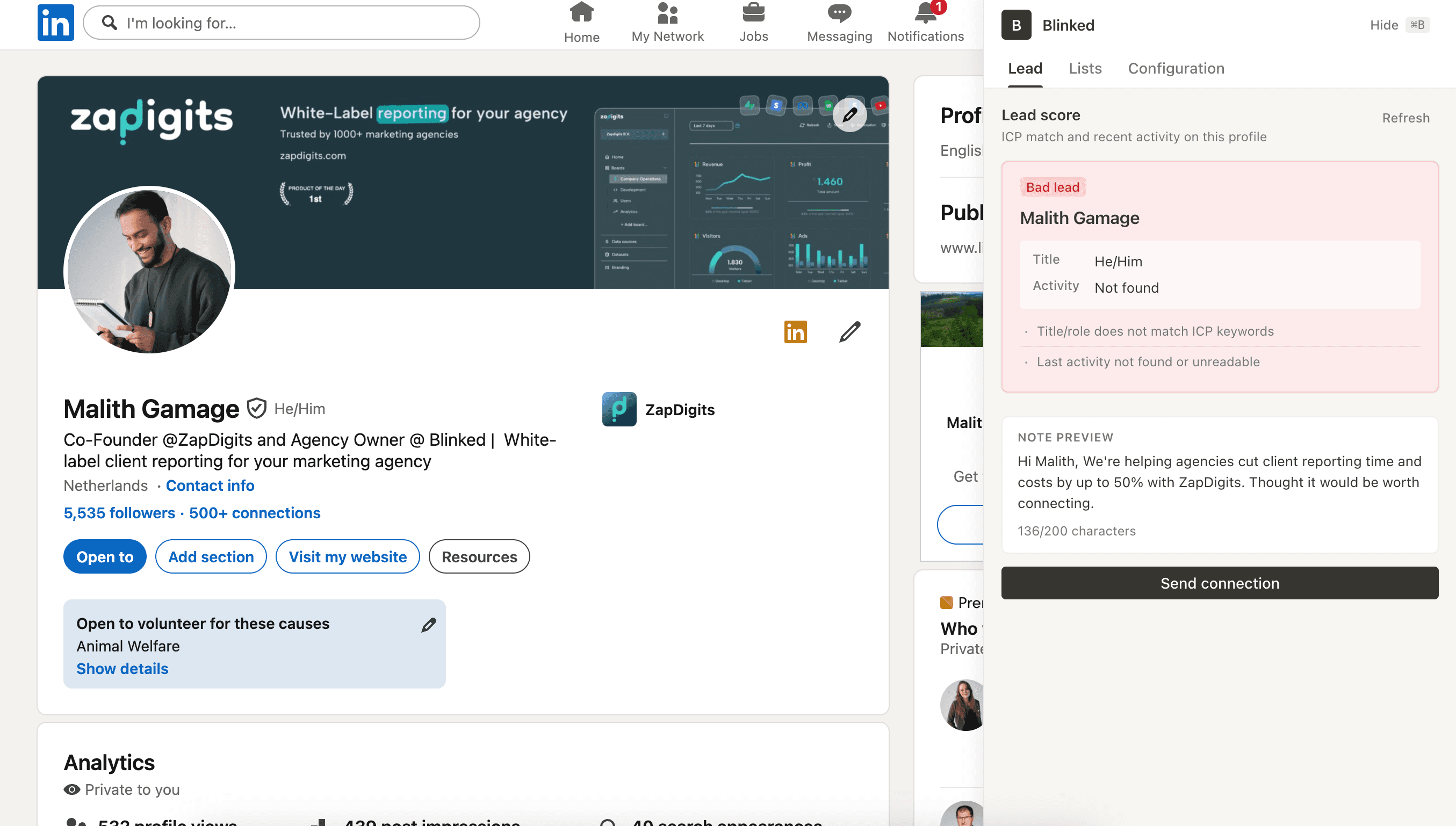 LinkedIn Outreach Extension